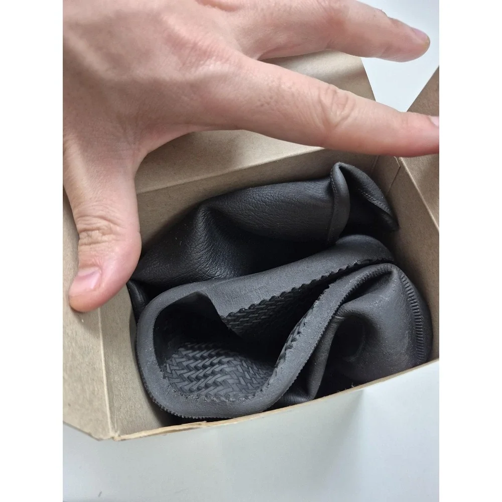 Totes Zipper Town Boots Mens Size 8 Black Rubber Waterproof Rain Overshoe Zip